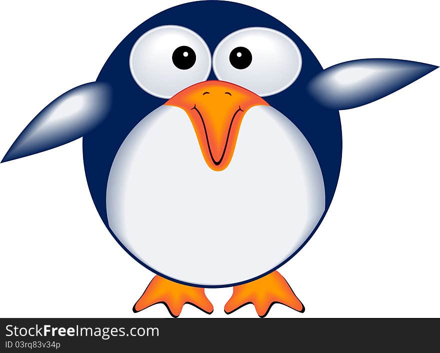 Baby penguin isolated for your christmas theme image