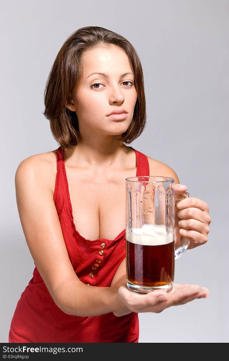 Girl with a beer