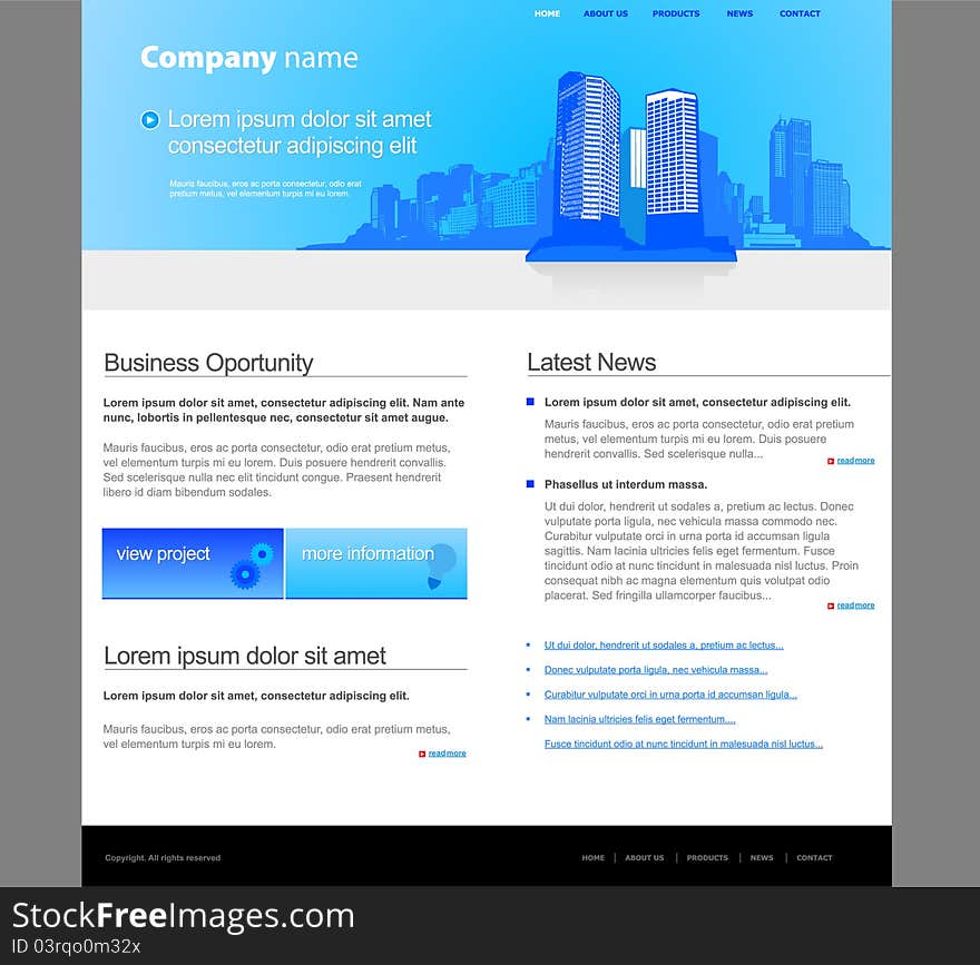 City website template.