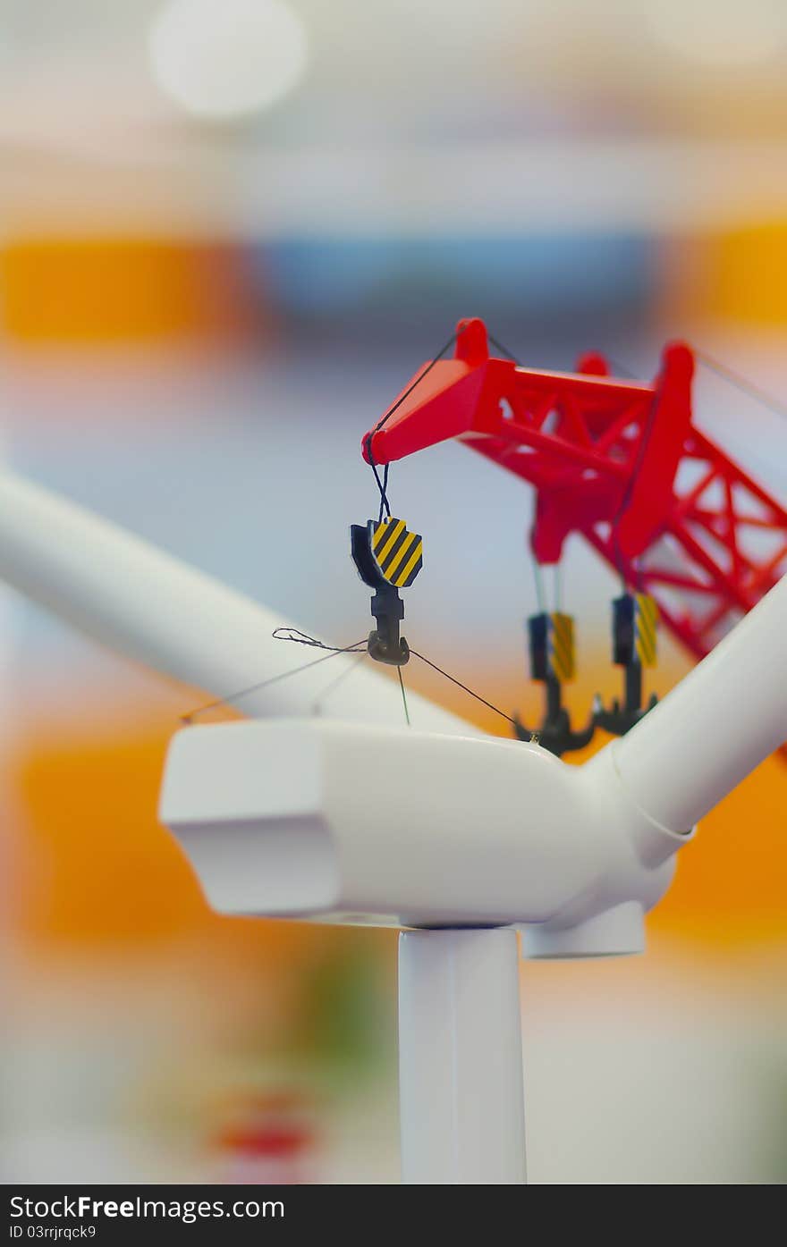 Wind turbine model in exhibition