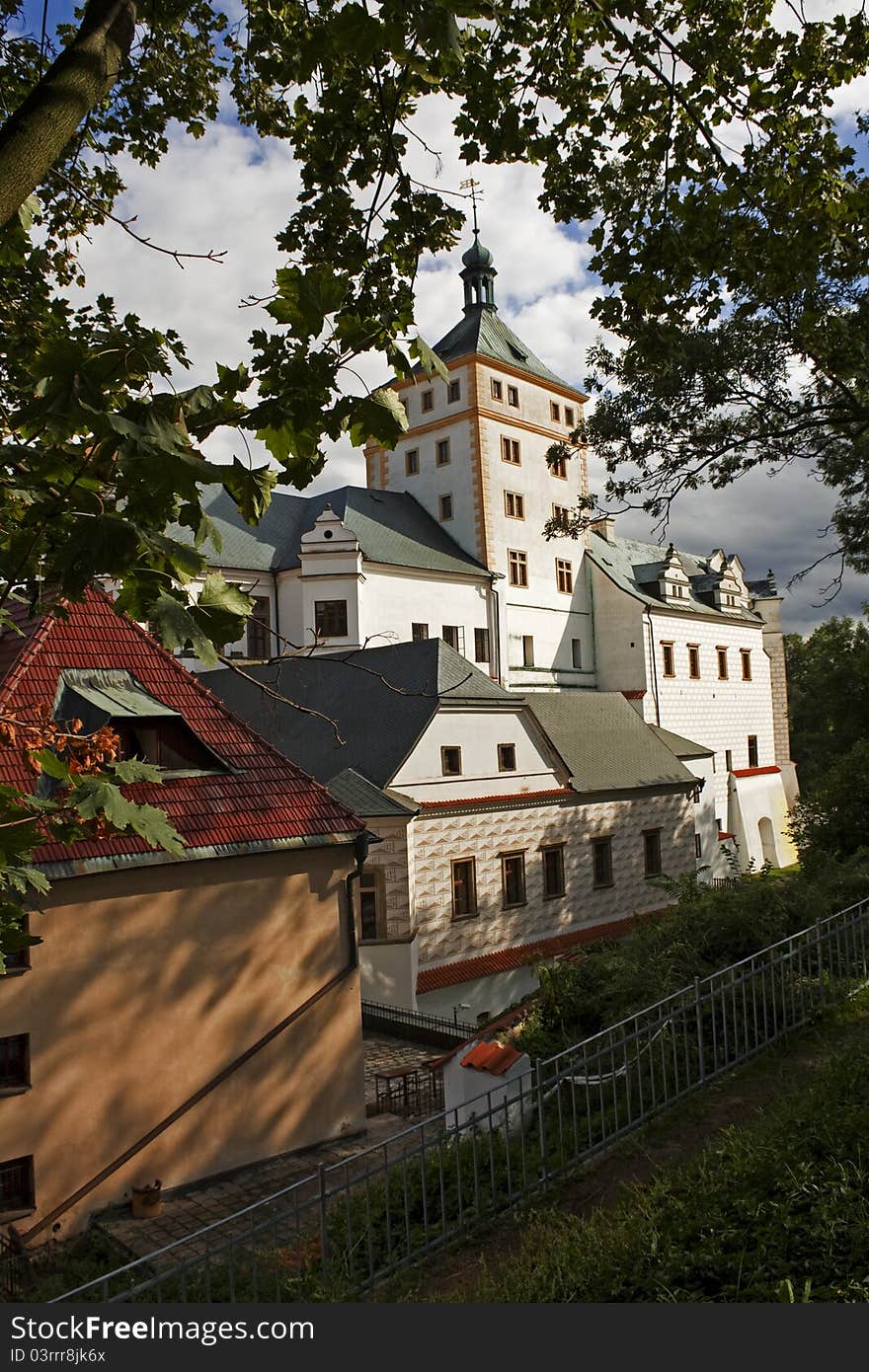 Castle in a beautiful park in the city center. Castle in a beautiful park in the city center