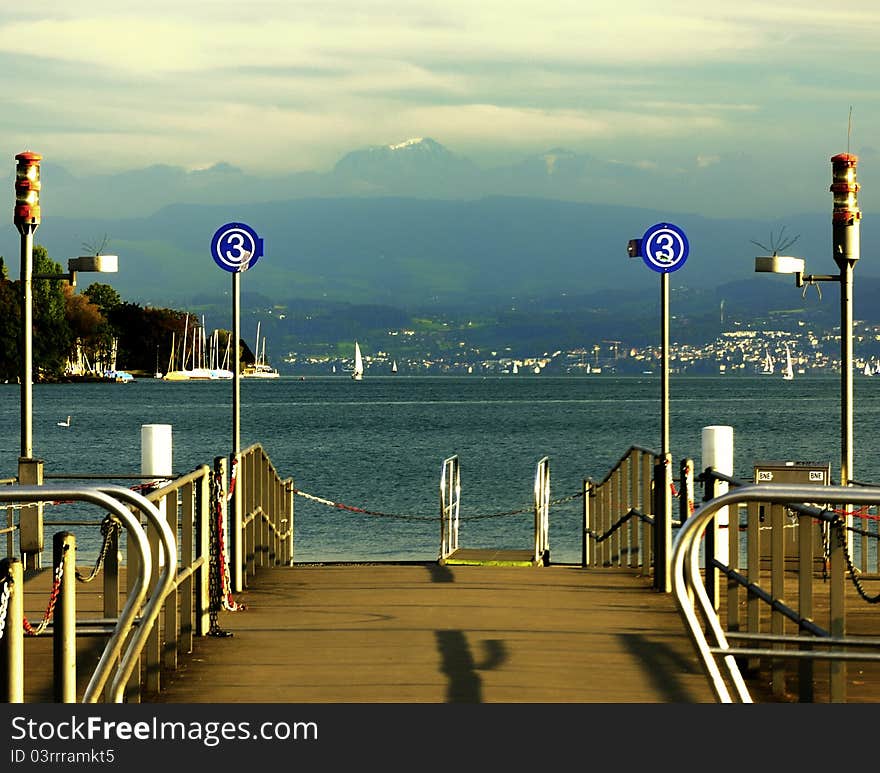 Zurich Switzerland Lake Pier