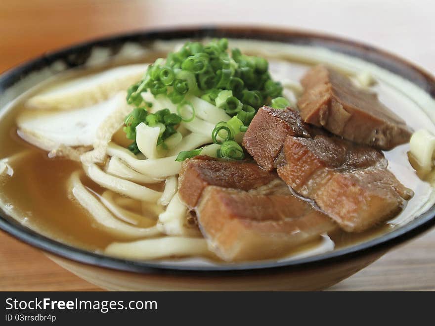 Okinawan noodles which seem to be delicious as for a Yanbaru dining-room