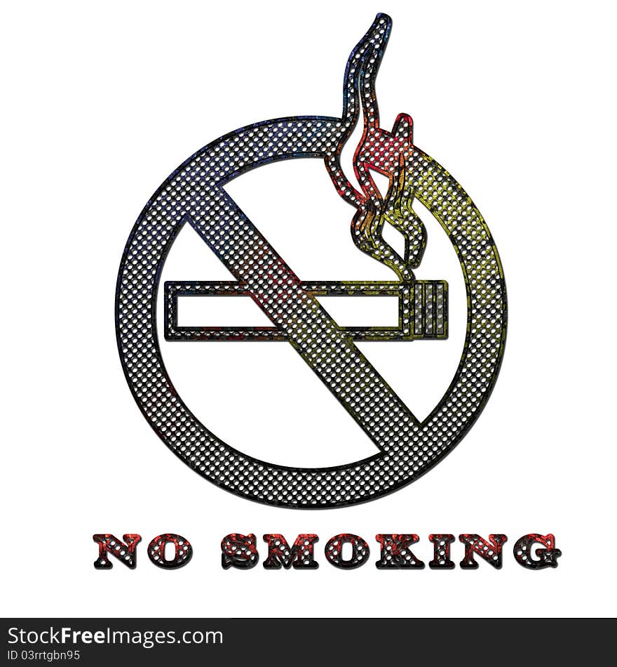 Corroded Metal No Smoking Sign