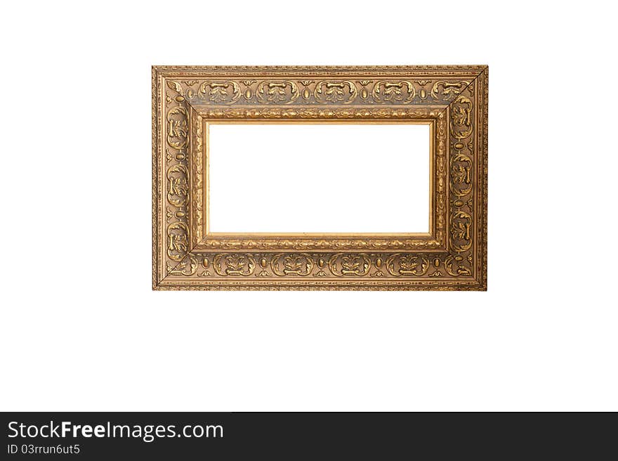 Vintage Golden Wooden Picture Frame