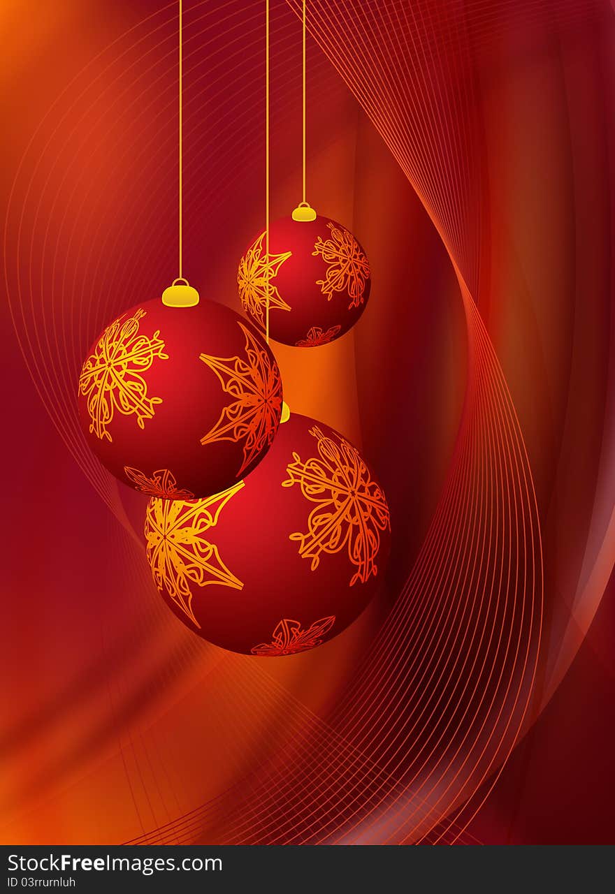 An abstract red christmas design for background