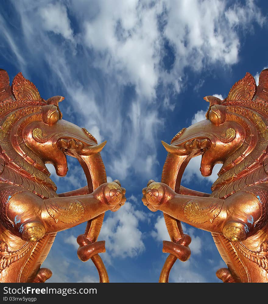 Traditional statues of gods and goddesses in the Hindu temple, south India, Kerala