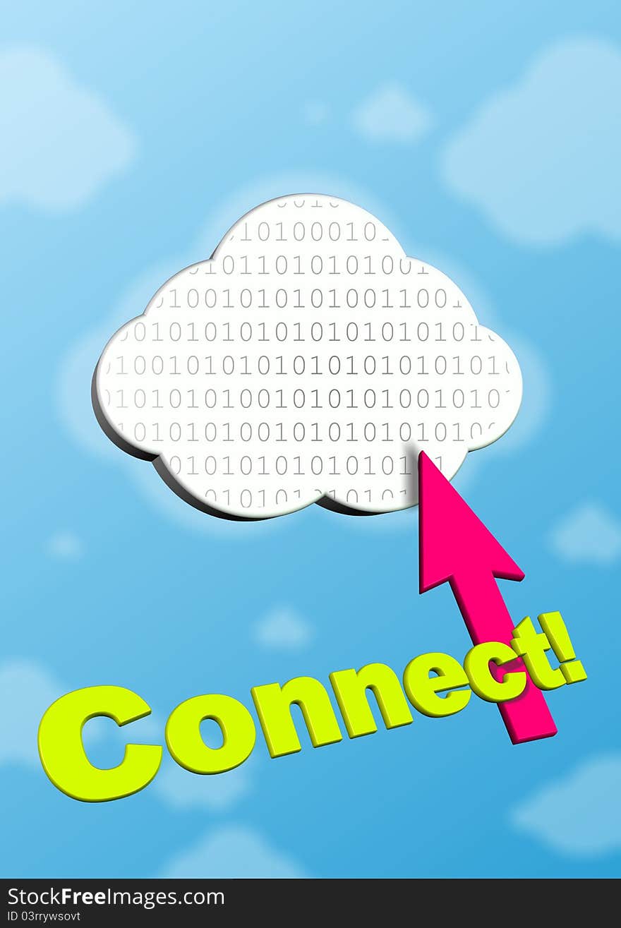 This is symbol of cloud computing. It is theme of internet.