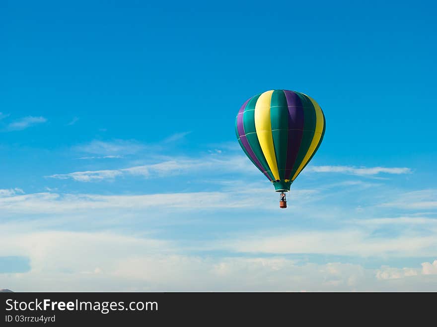 Hot Air Balloon And Clouds