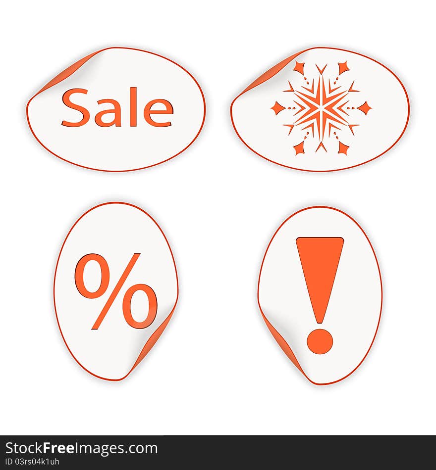 Set of labels for Christmas sales. Vector illustration. Set of labels for Christmas sales. Vector illustration