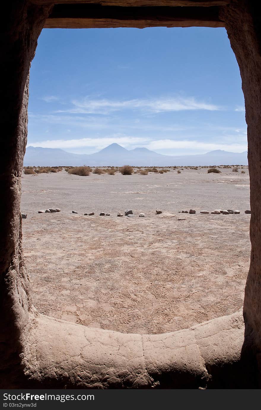 Aboriginal cabin in Atacama desert. Aboriginal cabin in Atacama desert