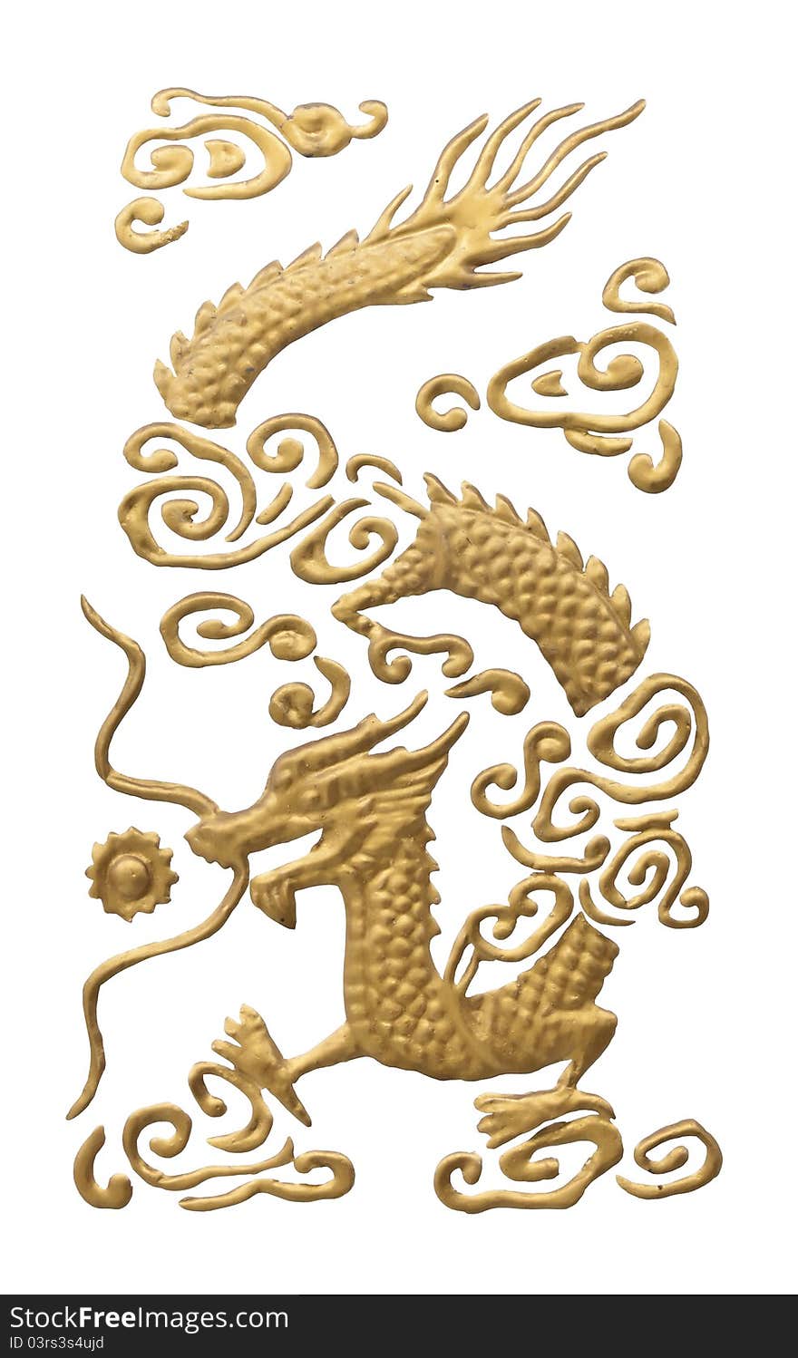 Chinese dragon isolated on white