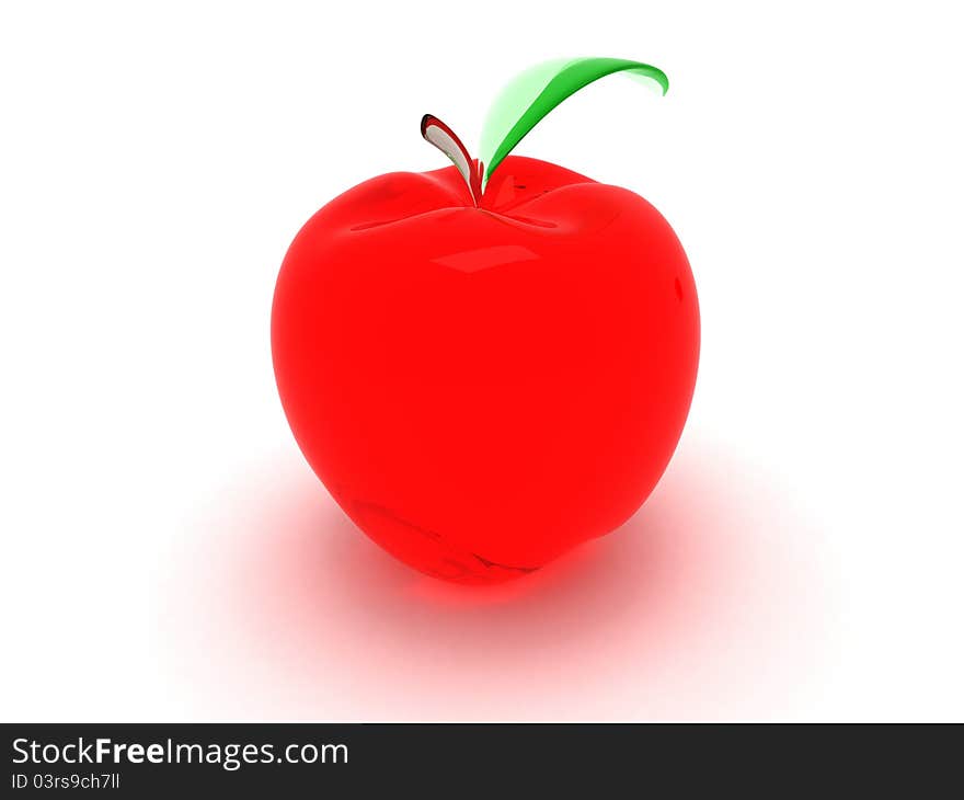 Illustration of apple on a white background