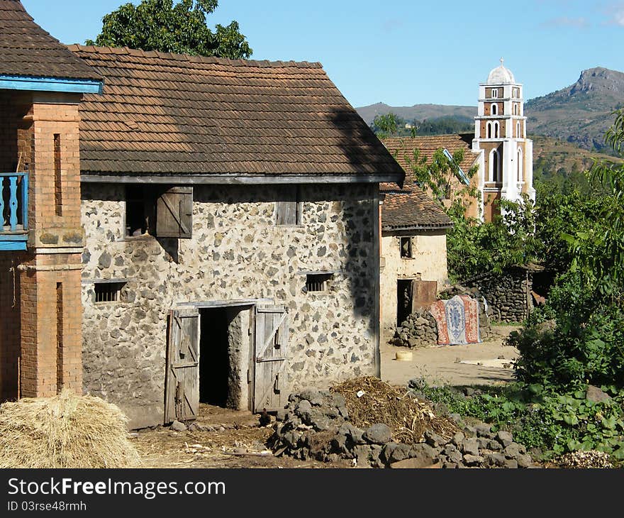 A rural house in Madagascar as I saw in the highlands countryside