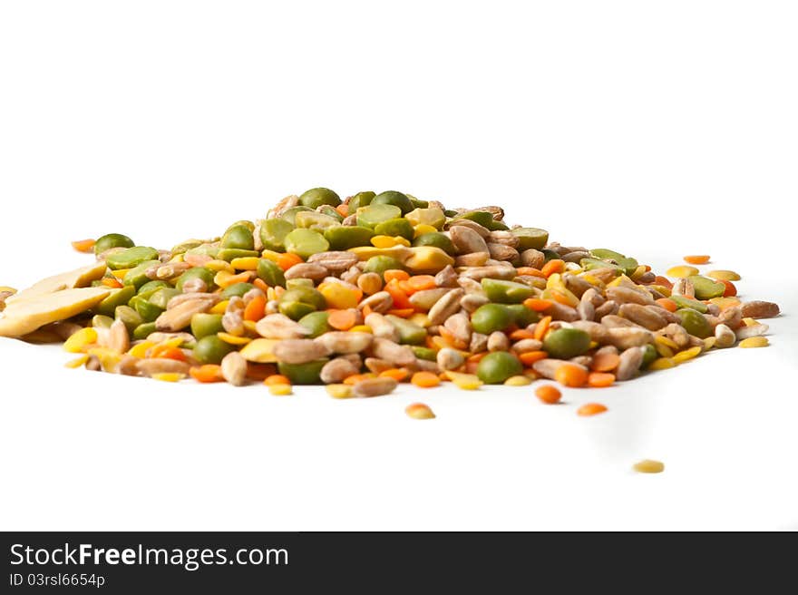 Isolated dried legumes and lentils. Isolated dried legumes and lentils