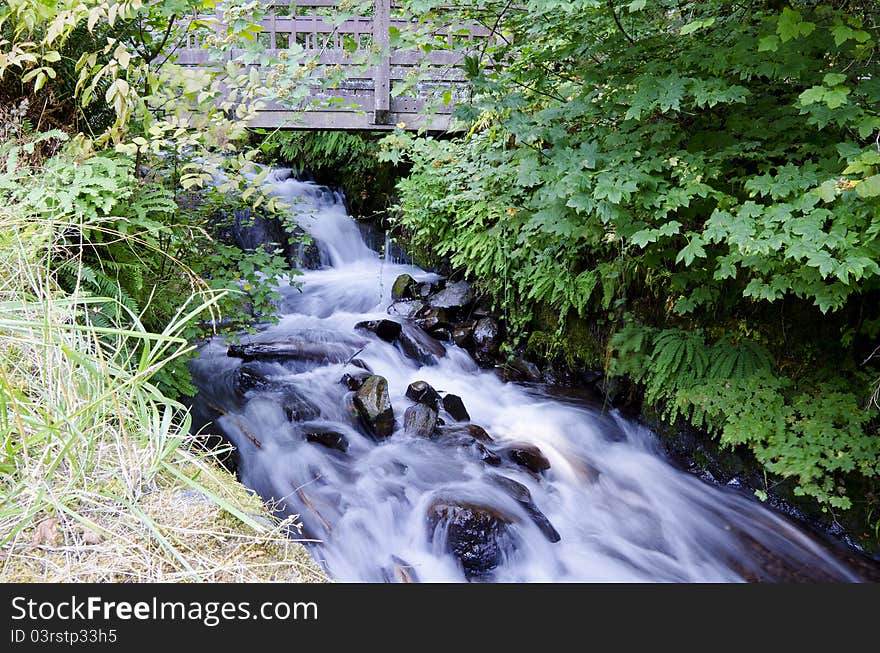 Beautiful Wahkeena waterfall in Columbia River Gorge, Oregon USA. Beautiful Wahkeena waterfall in Columbia River Gorge, Oregon USA.