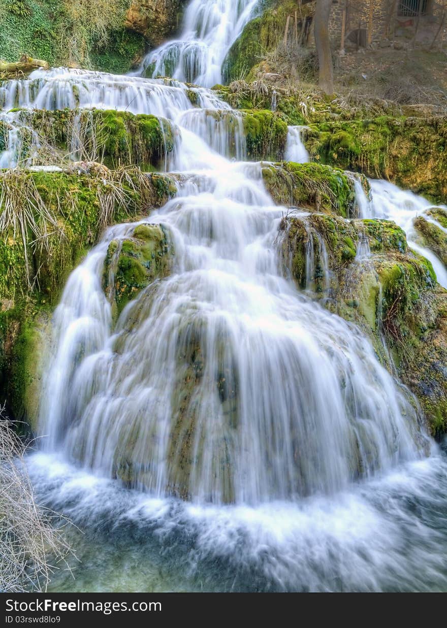 Cascade of orbaneja del castillo, burgos, Spain