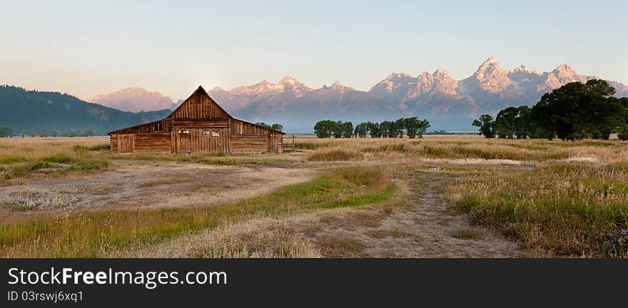 Barn and Grand Tetons