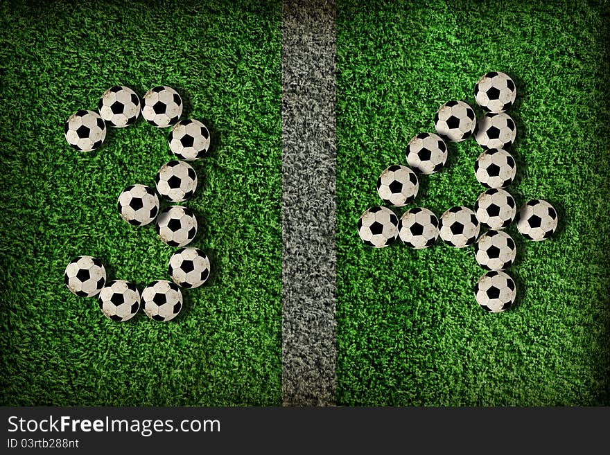 3,4 - number of football, Soccer number
