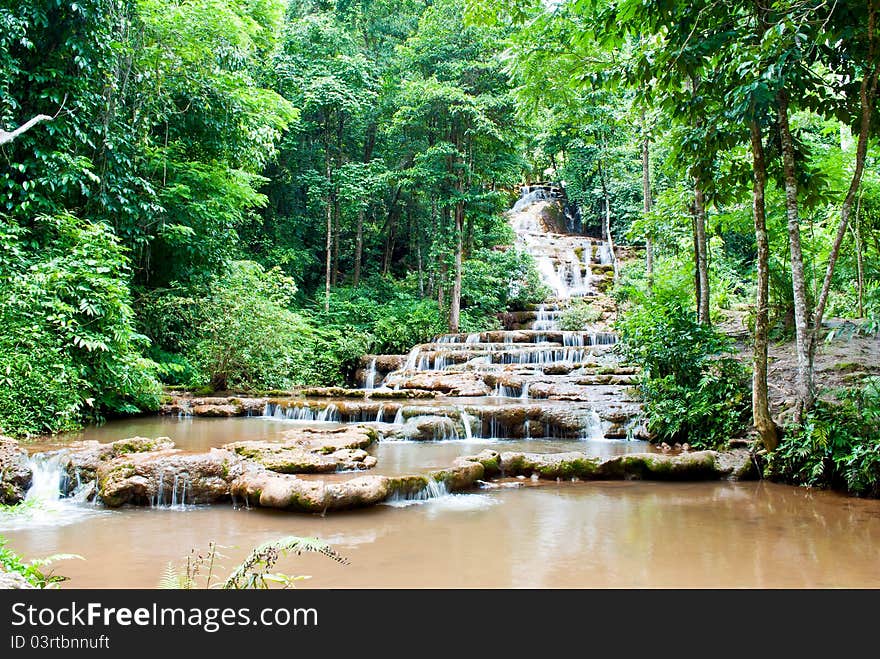 Pa Charoen Waterfall , Tak ,Thailand. Pa Charoen Waterfall , Tak ,Thailand