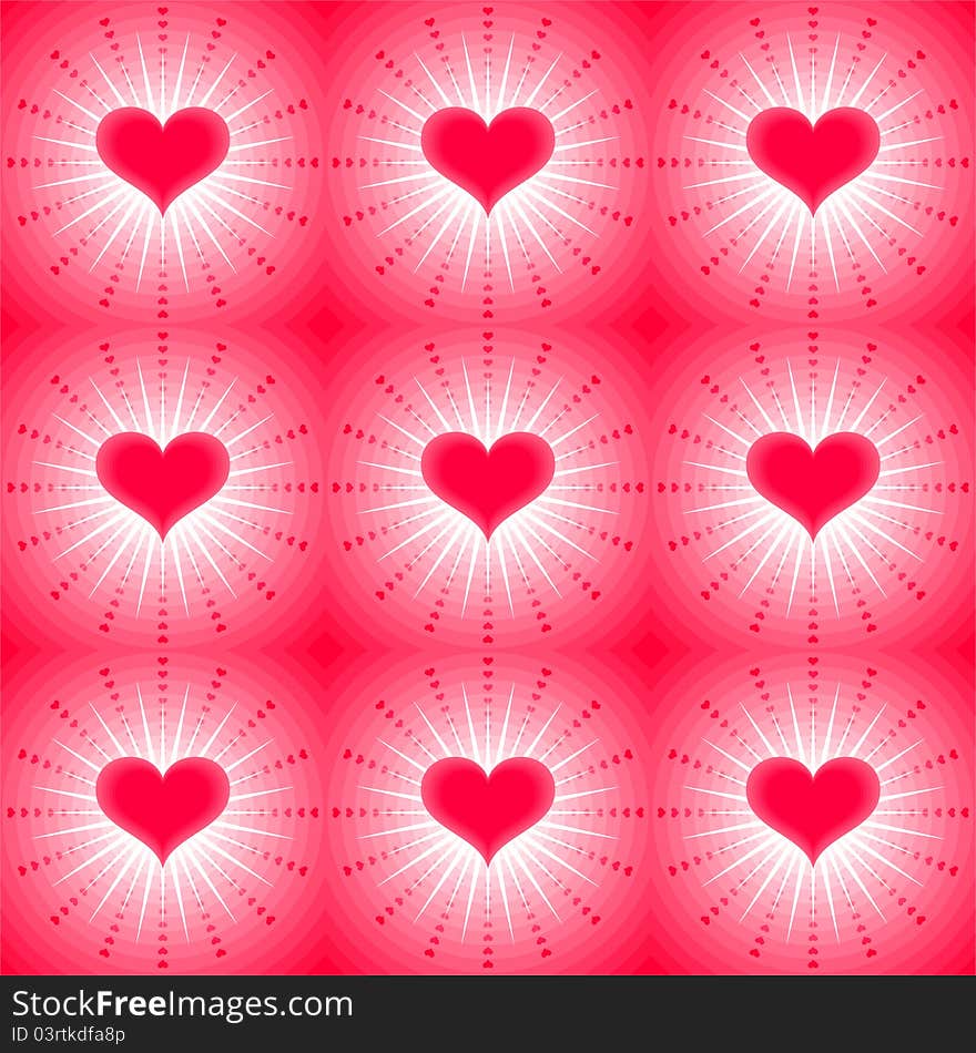 Seamless Valentine`s background with hearts. Seamless Valentine`s background with hearts