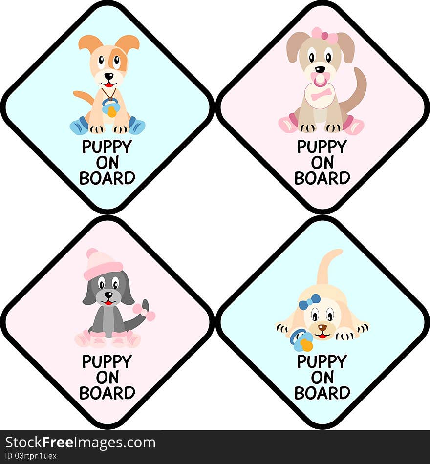 Puppies On Board Sign