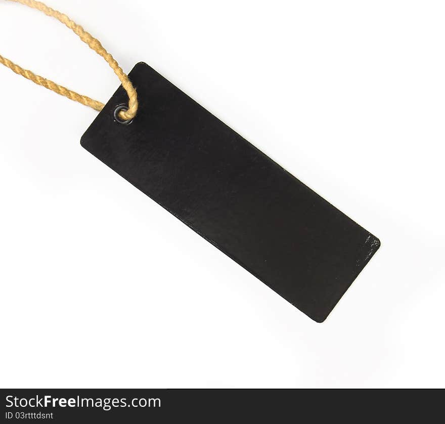 Black paper tag