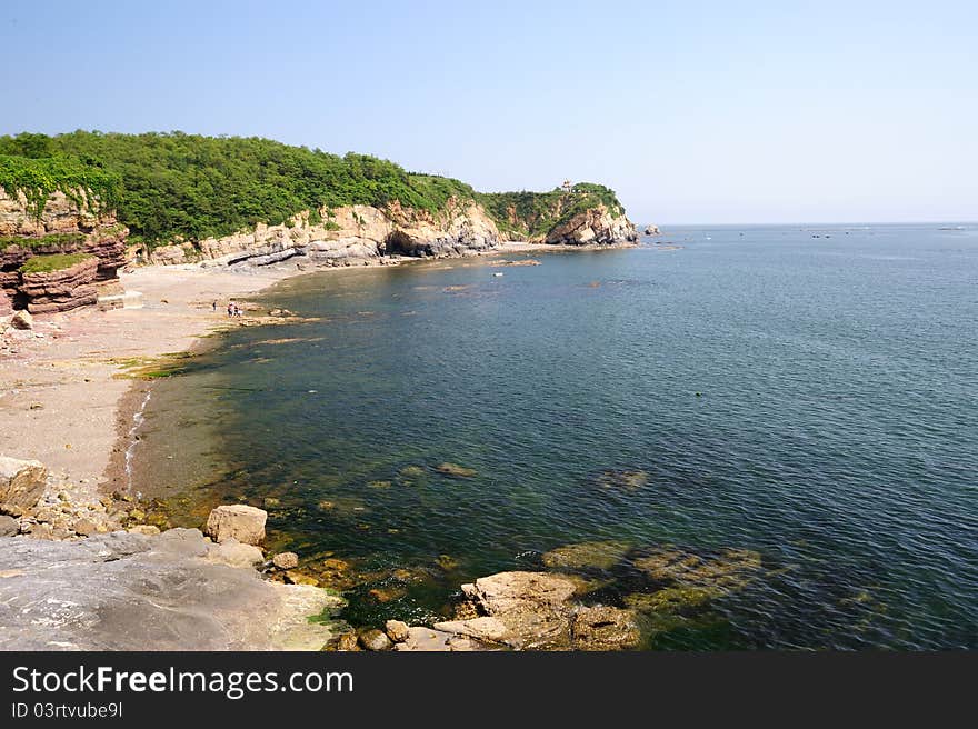 Landscape of sea beach