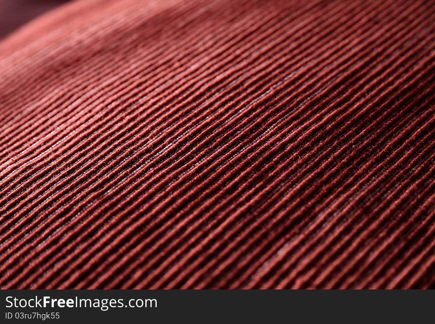 Red woven fabric closeup