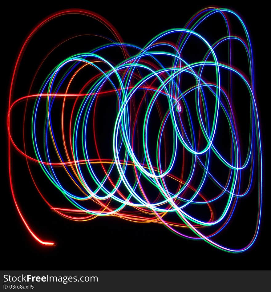 Chaotic colorful lights