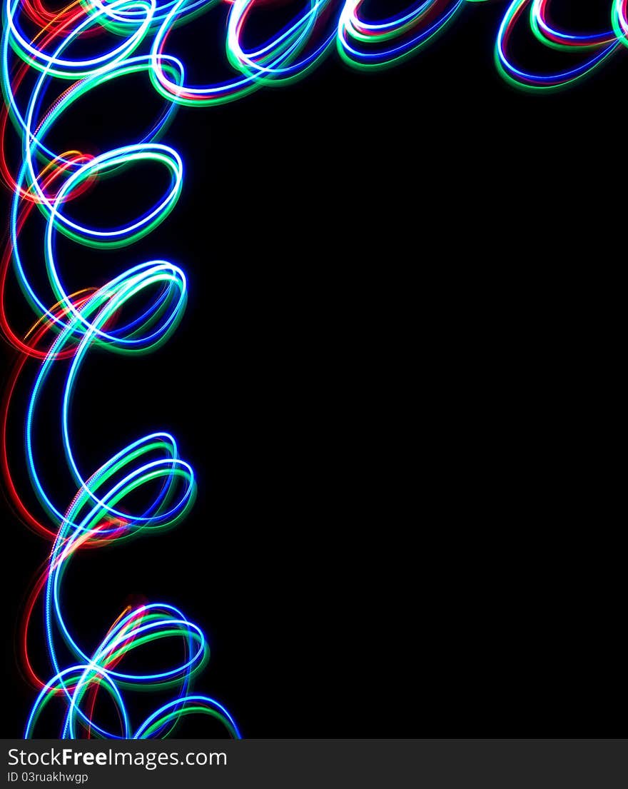 Chaotic colorful lights