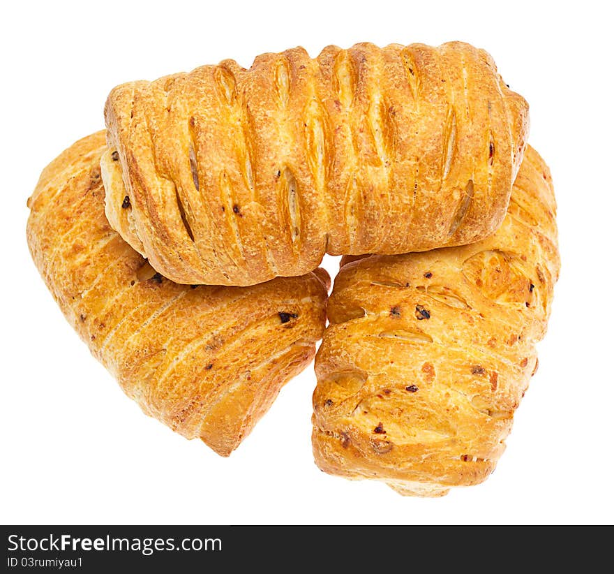 Wheat Buns Isolated On White