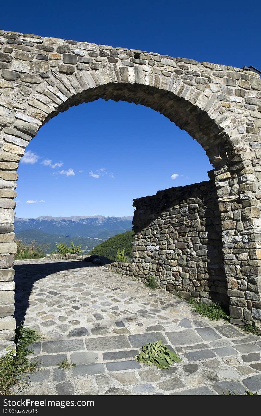 Old village in la spezia italy