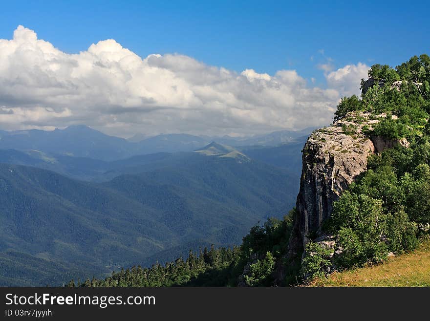 Steep rock.