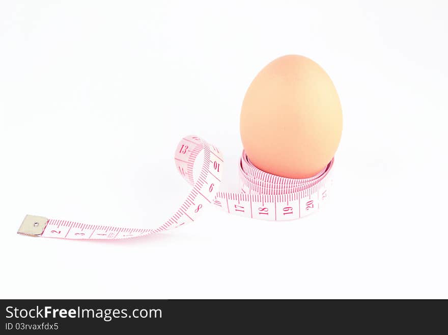 White Measuring Tape With Egg