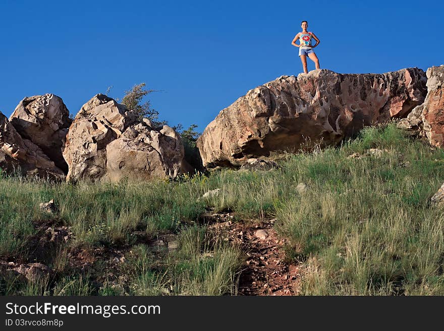 Woman On Top Of A Hill.