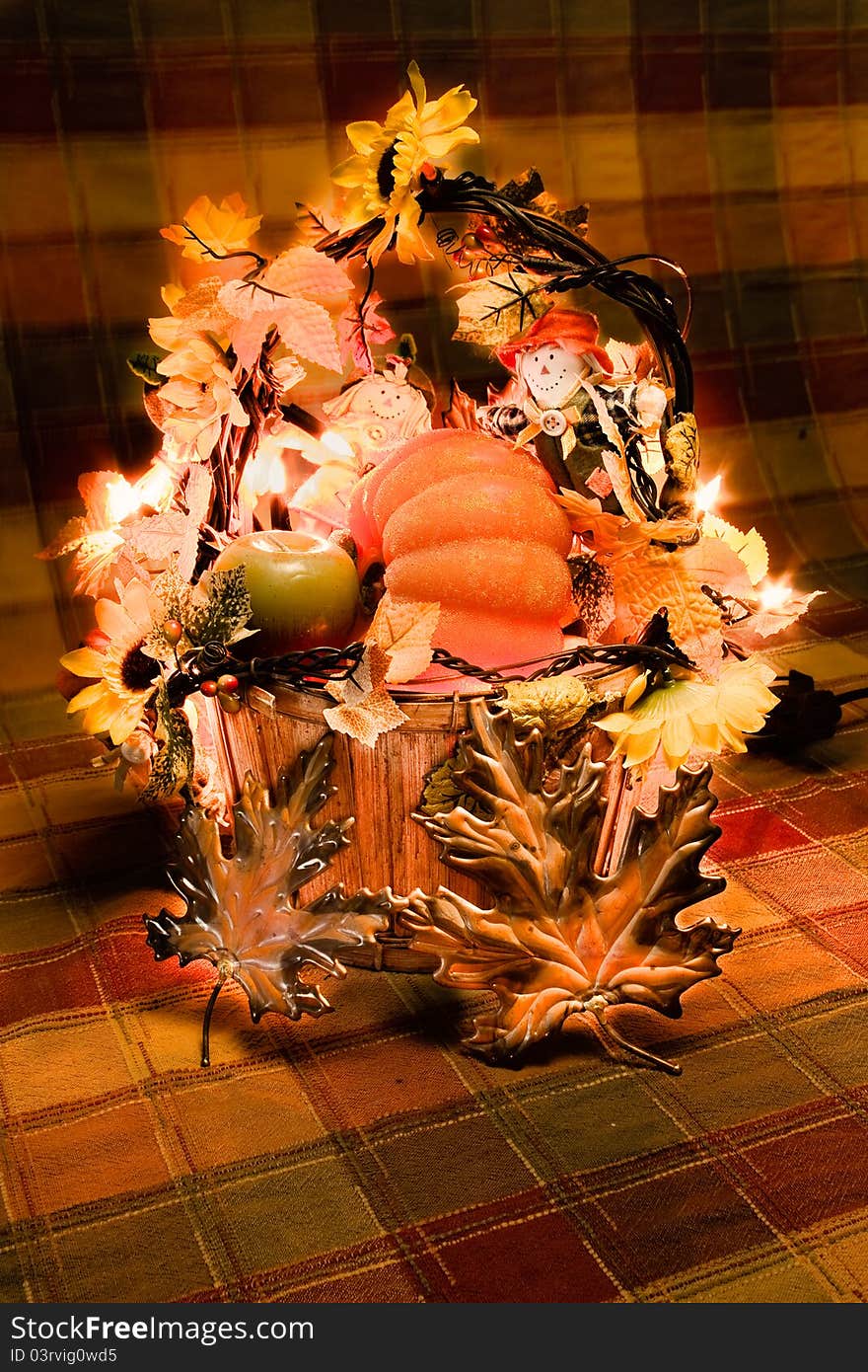 Decorative colorful basket representing halloween. Decorative colorful basket representing halloween