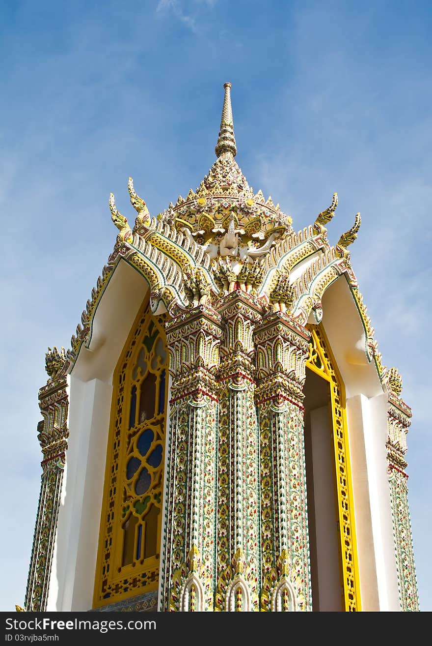 Pagoda at Wat Ratchabophit temple,Thailand