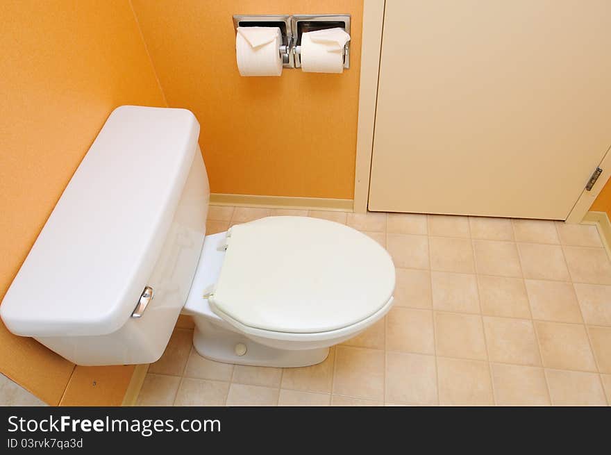 Clean and tidy toilet area suitable for hygiene concepts. Clean and tidy toilet area suitable for hygiene concepts.