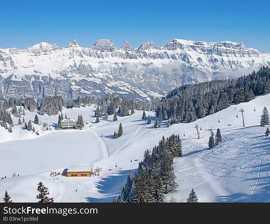 Skiing slope