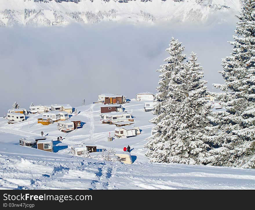 Winter in the swiss alps, Switzerland. Winter in the swiss alps, Switzerland