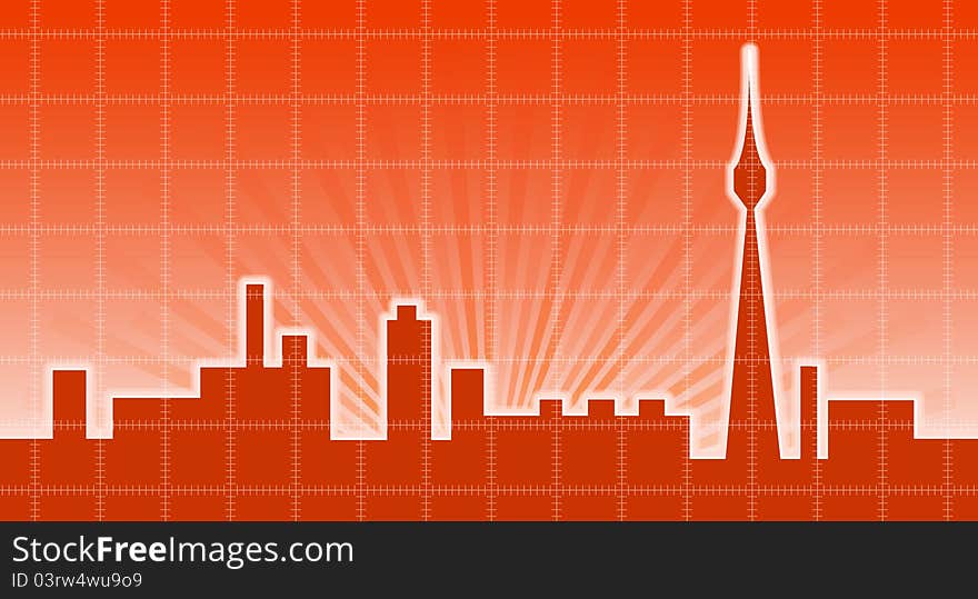 City skyline background, seamless urban pattern. Space for your text. City skyline background, seamless urban pattern. Space for your text