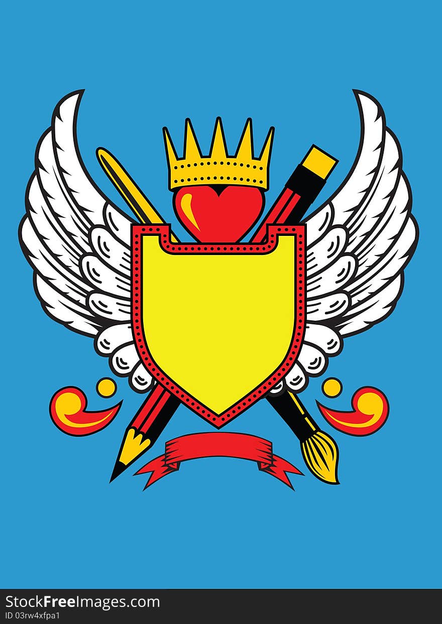 Coat of arms, colored design element