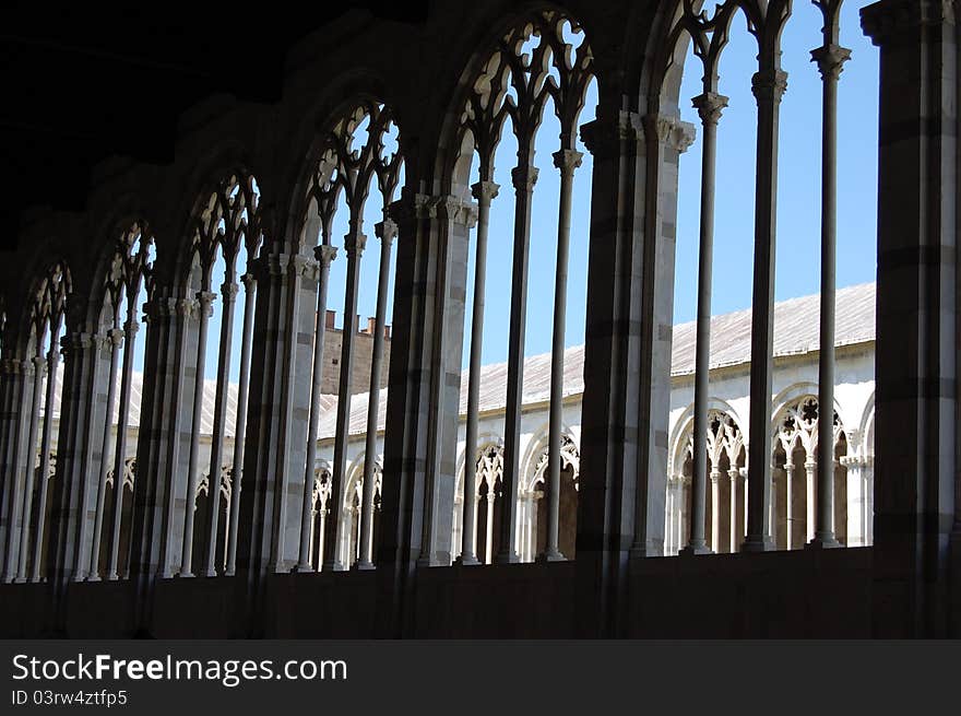 The arches of the Camposanto, Pisa, Italy