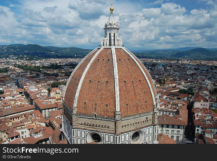 A view of the dome of the Duomo, Florence