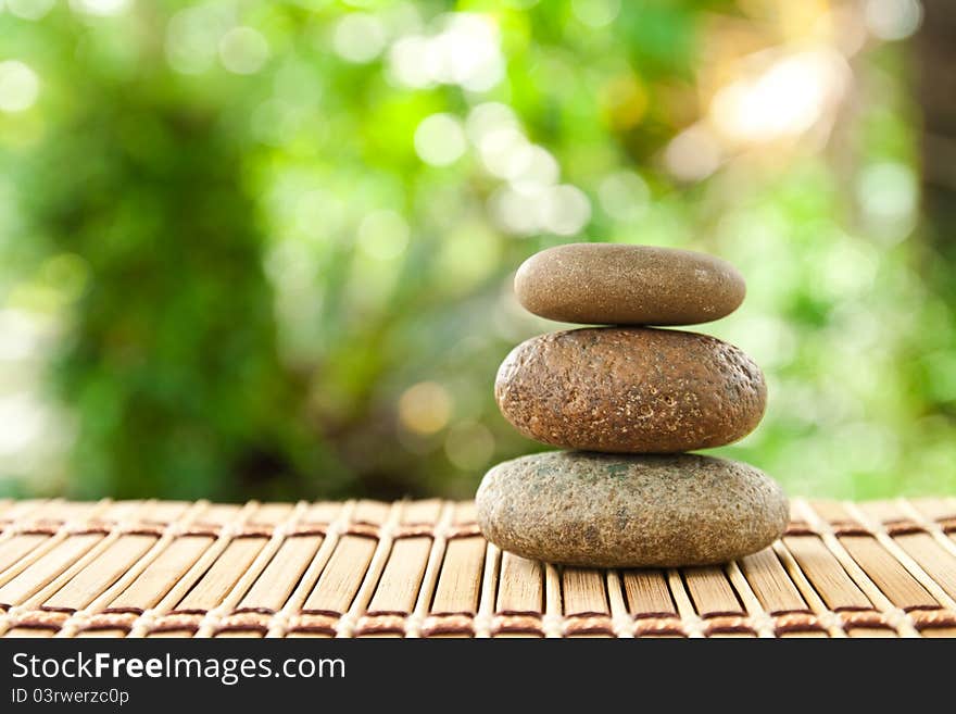 Stone on the table, Peaceful rock