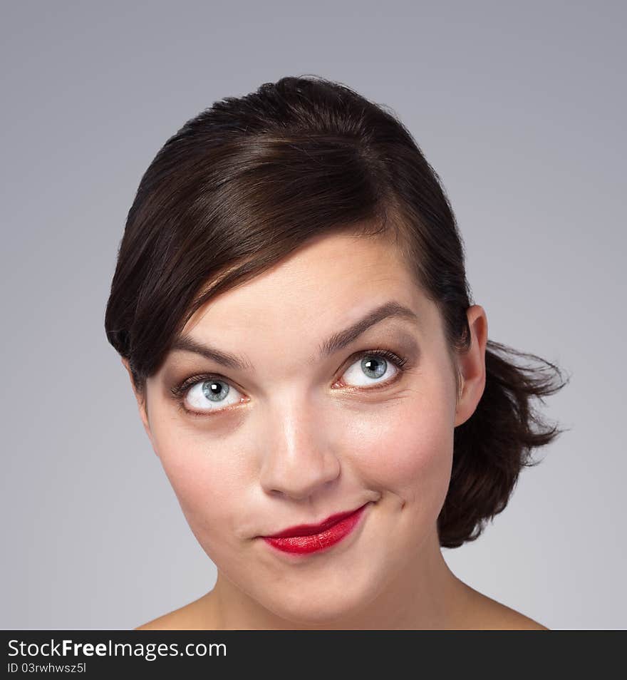 Closeup picture of a beautiful woman's face. Closeup picture of a beautiful woman's face