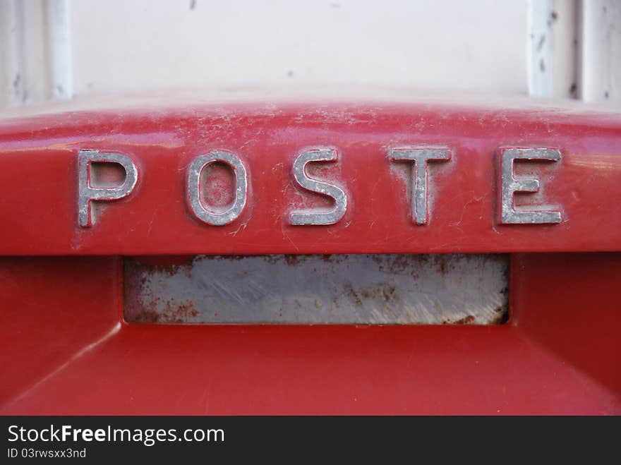 Old mailbox in the central area of san benedetto del tronto, marche region in Italy. Old mailbox in the central area of san benedetto del tronto, marche region in Italy