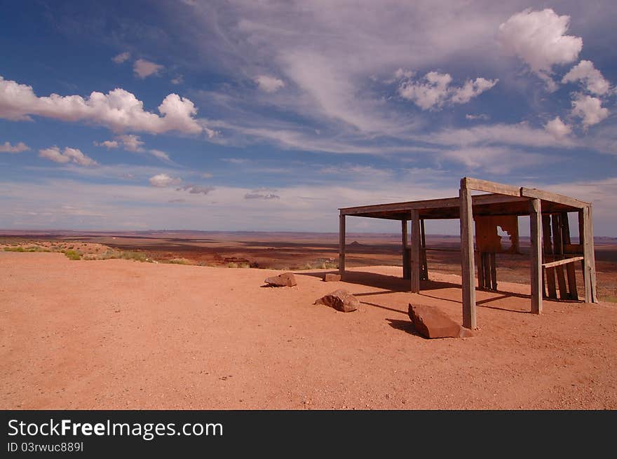 Barrack near Monument Valley