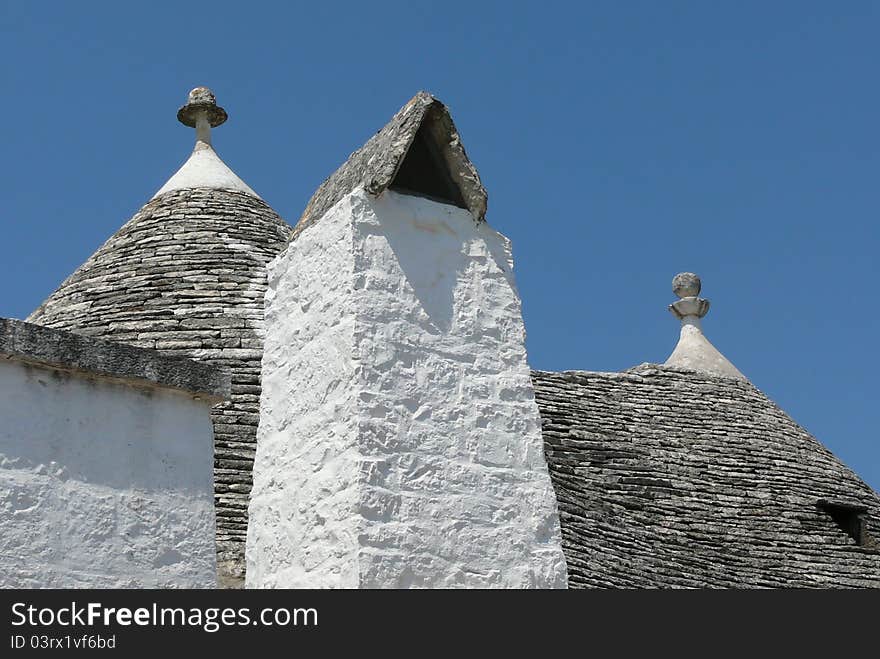 Typical roof in Alberobello